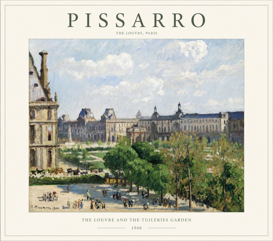 Pissarro The Louvre and the Tuileries Garden No1 - Poster