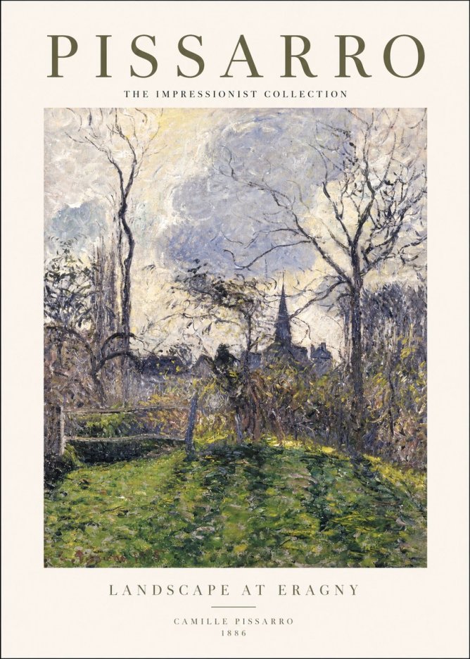 Pissarro Landscape at Eragny No1 - Poster