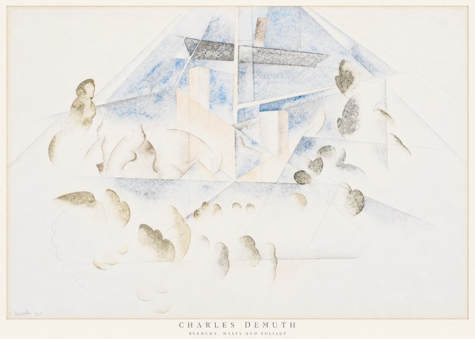 Charles Demuth Bermuda, Masts and Foliage No6 - Poster