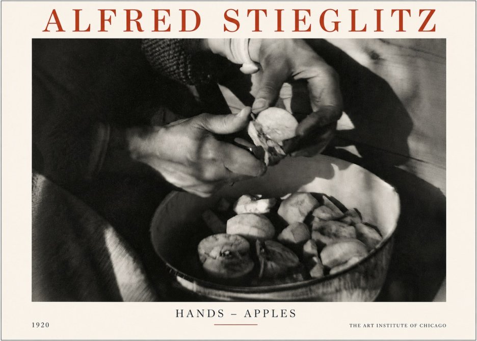 Alfred Stieglitz Hands - Apples No3 - Poster