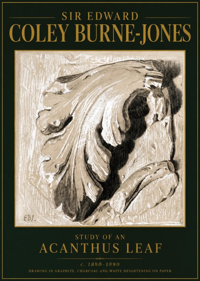 Edward Burne-Jones Study of an Acanthus Leaf No5 - Poster