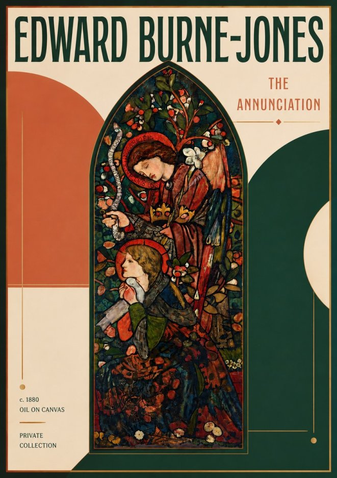 Edward Burne-Jones The Annunciation I No4 - Poster