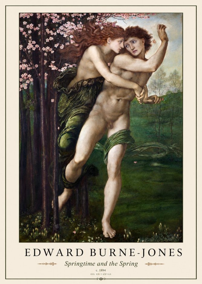 Edward Burne-Jones Springtime and the Spring No1 - Poster
