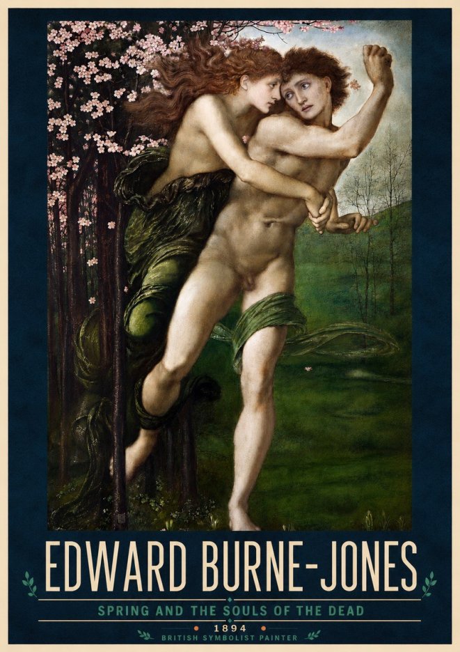 Edward Burne-Jones Springtime and the Spring No5 - Poster