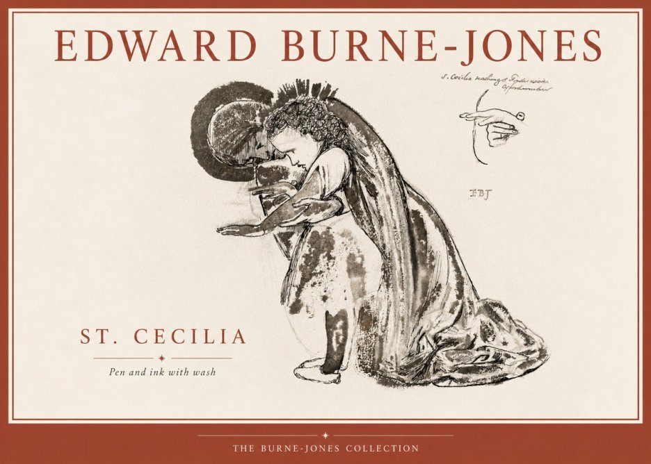 Edward Burne-Jones St. Cecilia No4 - Poster