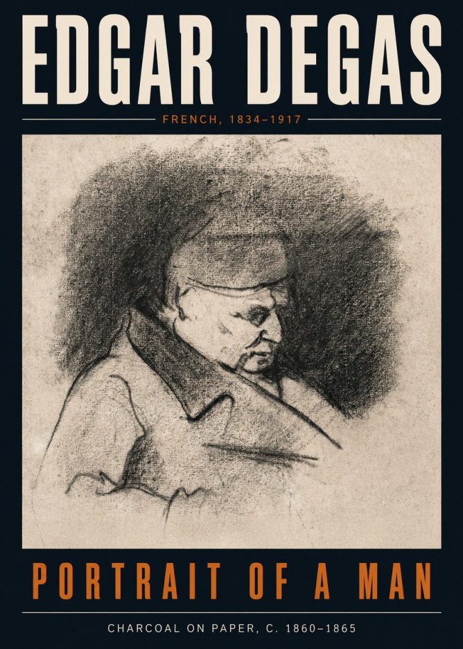 Edgar Degas Portrait of a Man No3 - Poster