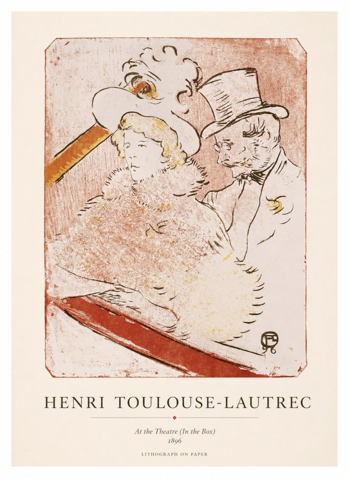 Toulouse-Lautrec At the Theatre (in the Box) No1 - Poster