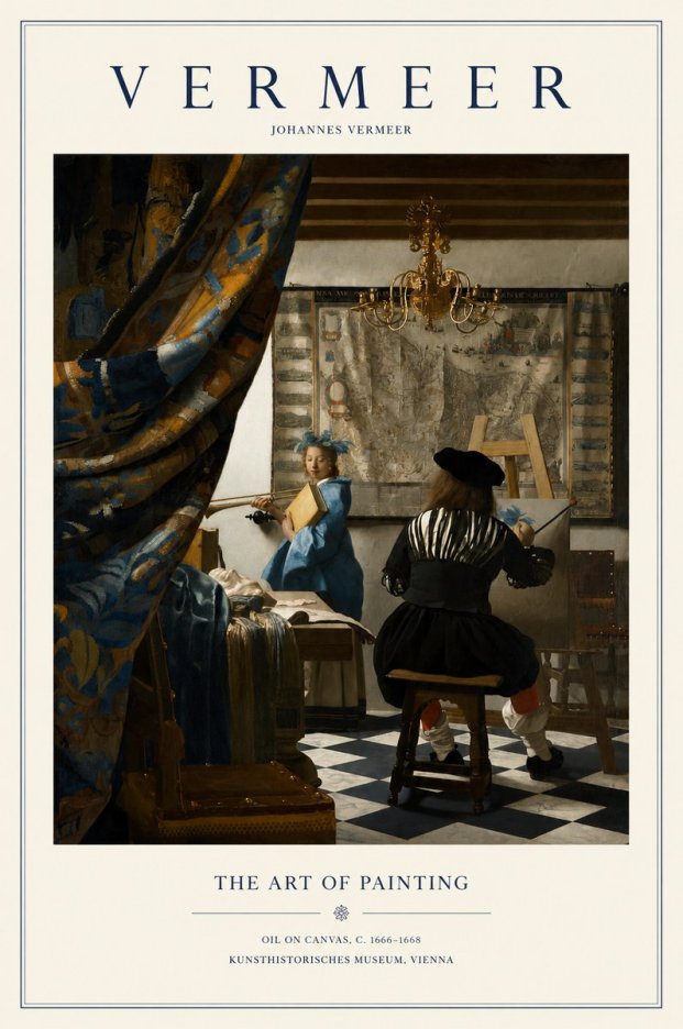 Vermeer The Art of Painting No1 - Poster