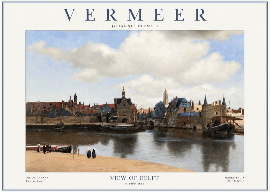 Vermeer View of Delft No2 - Poster