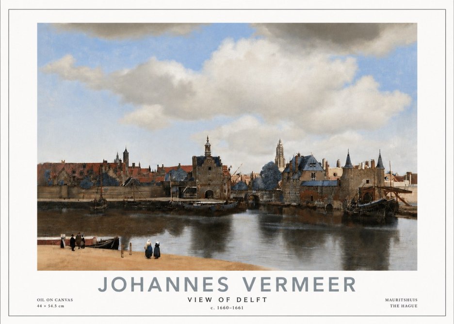 Vermeer View of Delft No5 - Poster