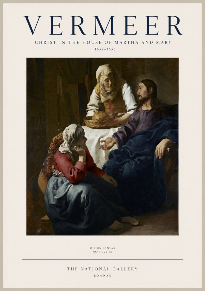 Vermeer Christ in the House of Martha and Mary No1 - Poster