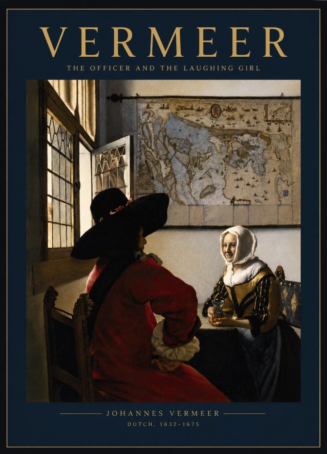 Vermeer The Officer and the Laughing Girl No3 - Poster