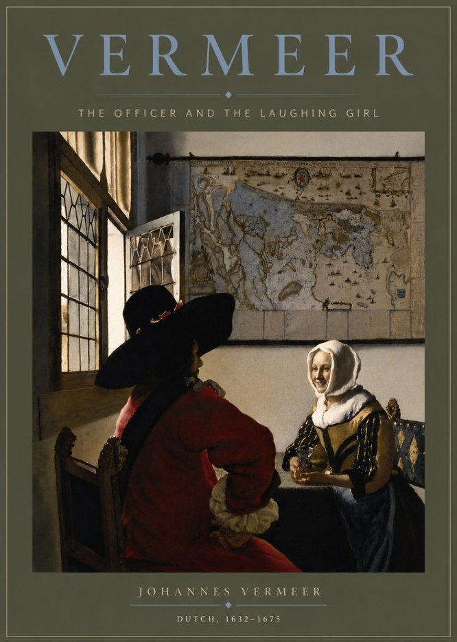 Vermeer The Officer and the Laughing Girl No6 - Poster