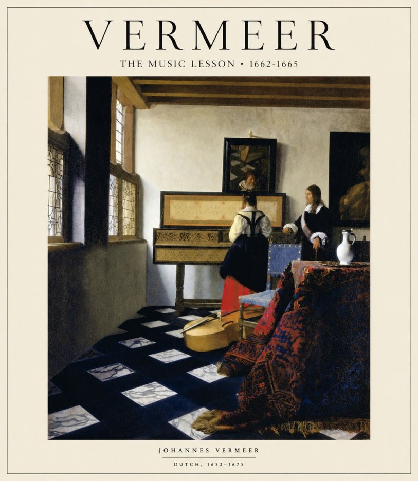 Vermeer The Music Lesson No1 - Poster