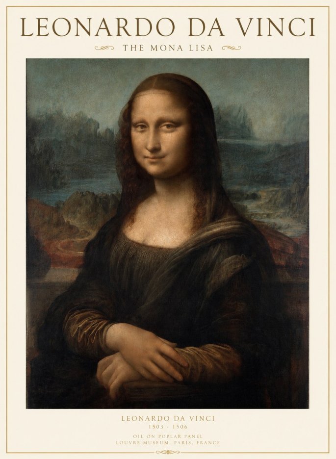 Leonardo da Vinci The Mona Lisa No1 - Poster