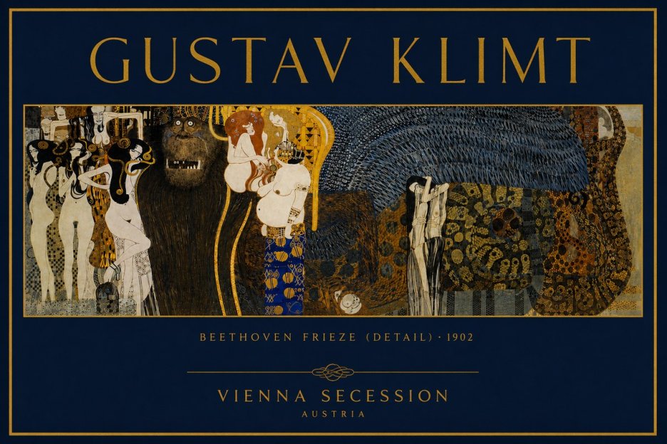Klimt Beethoven Frieze (Detail) No6 - Poster