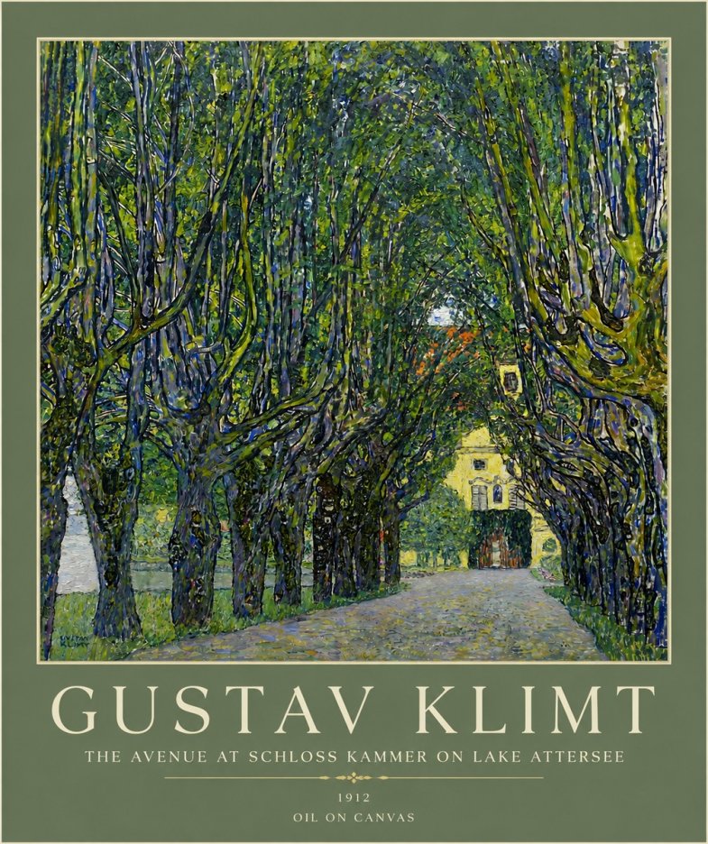 Klimt The Avenue at Schloss Kammer on Lake Attersee No5 - Poster