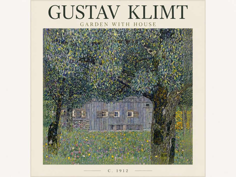 Klimt Garden with House No3 - Poster