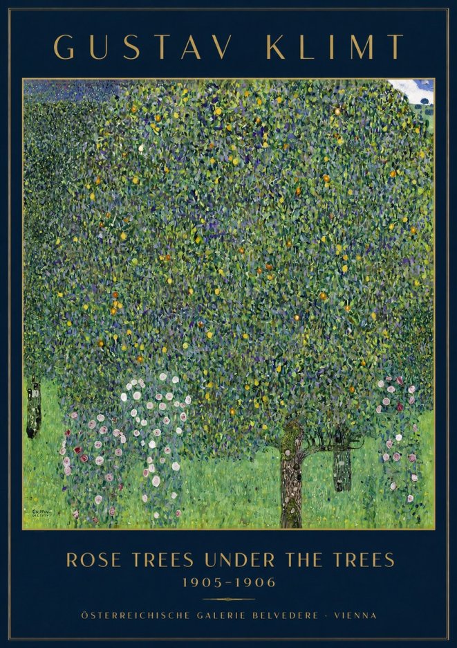 Klimt Rose Trees Under the Trees No3 - Poster