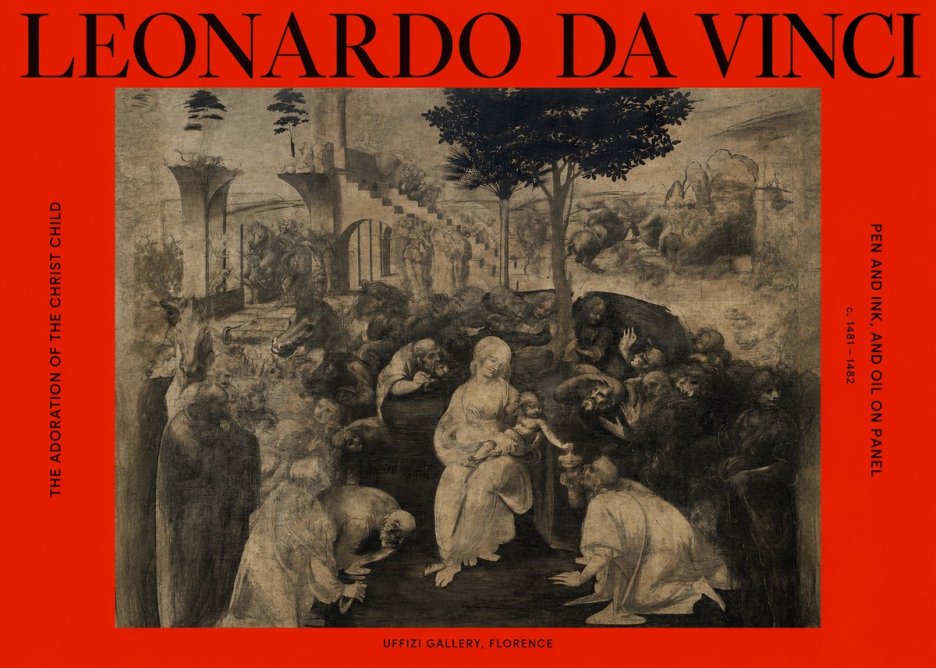 Leonardo da Vinci The Adoration of the Magi No6 - Poster