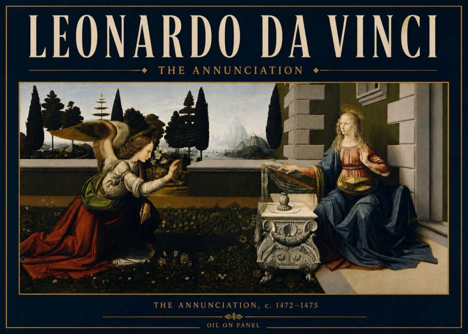 Leonardo da Vinci The Annunciation No6 - Poster