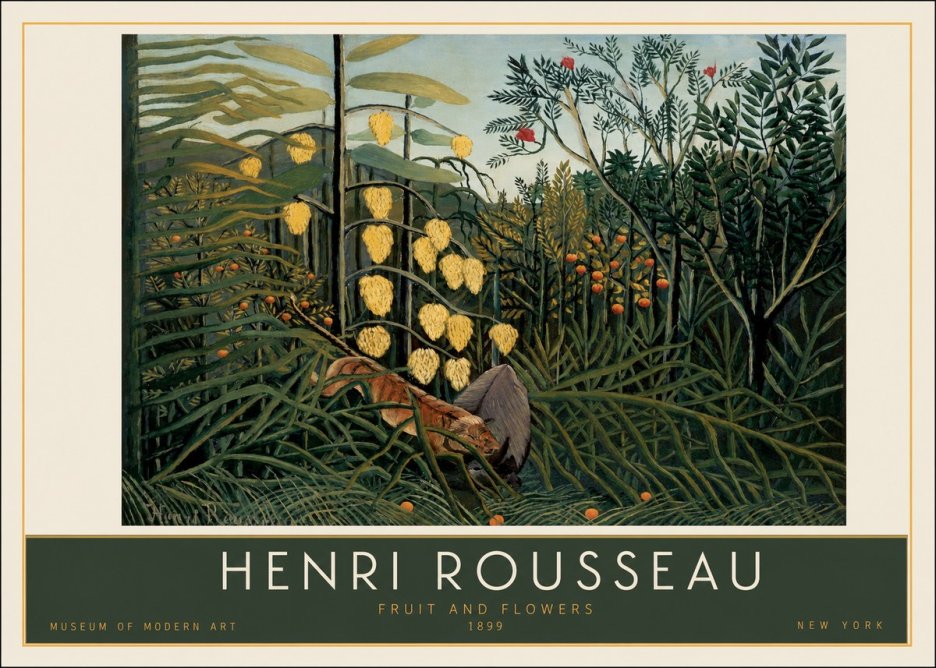 Rousseau Fruit and Flowers No2 - Poster