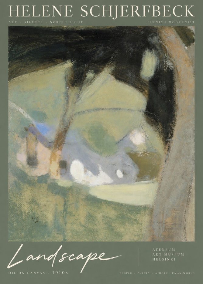 Helene Schjerfbeck Landscape with Houses No6 - Poster