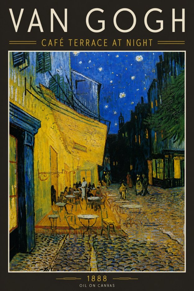 Van Gogh Café Terrace at Night No6 - Poster