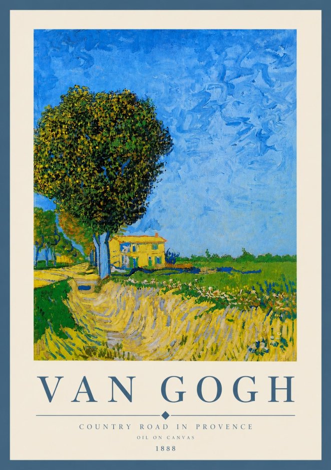 Van Gogh Country Road in Provence II No6 - Poster