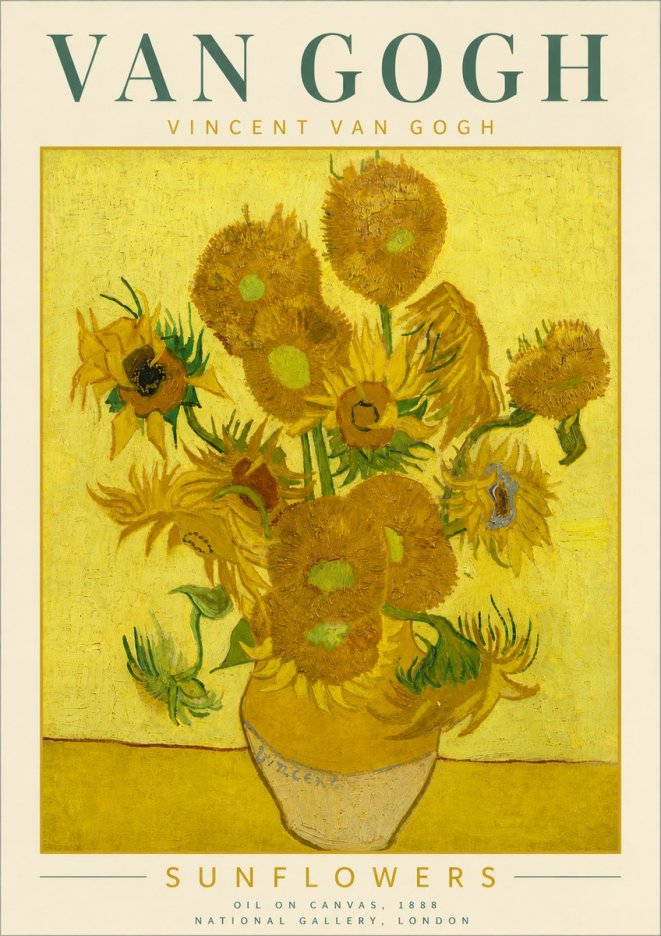 Van Gogh Sunflowers III No6 - Poster