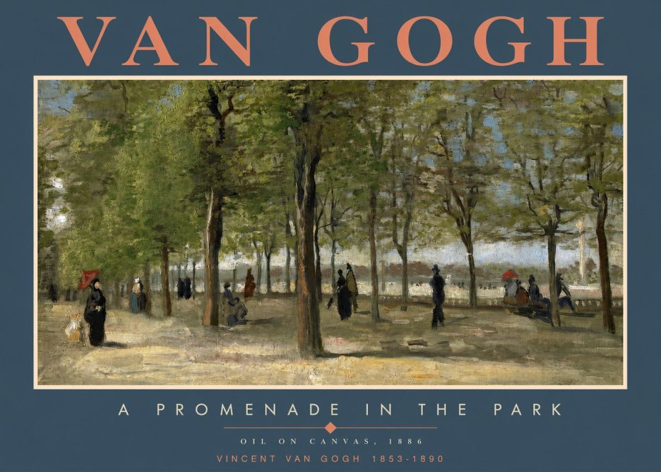 Van Gogh A Promenade in the Park No2 - Poster