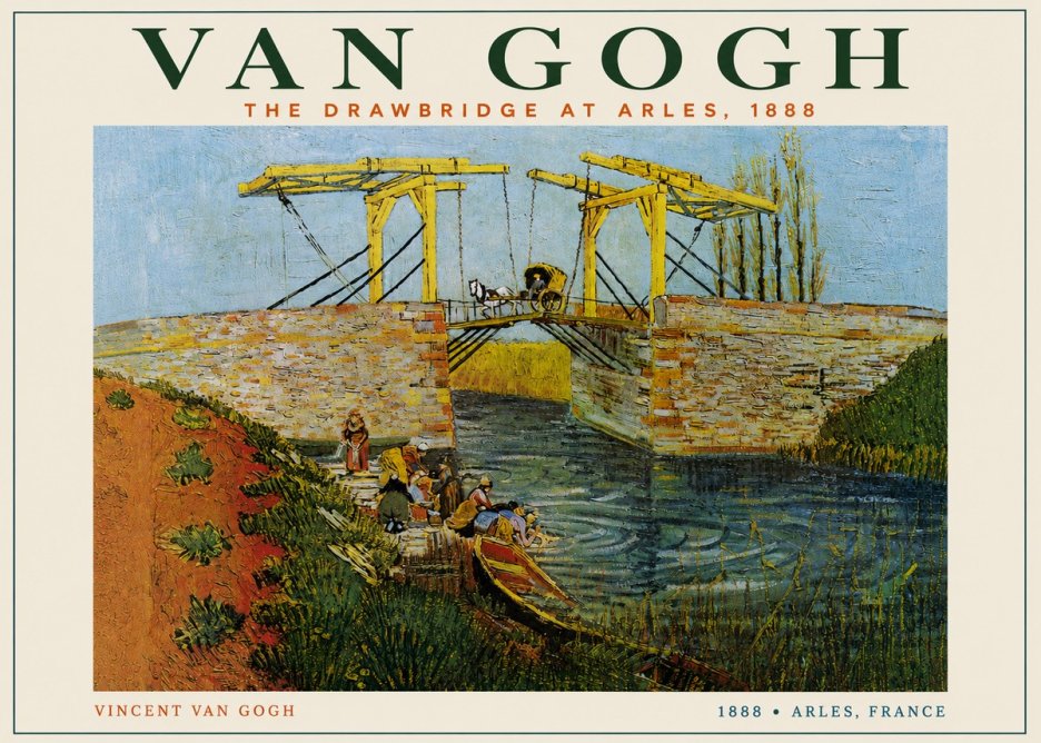 Van Gogh The Drawbridge at Arles III No4 - Poster