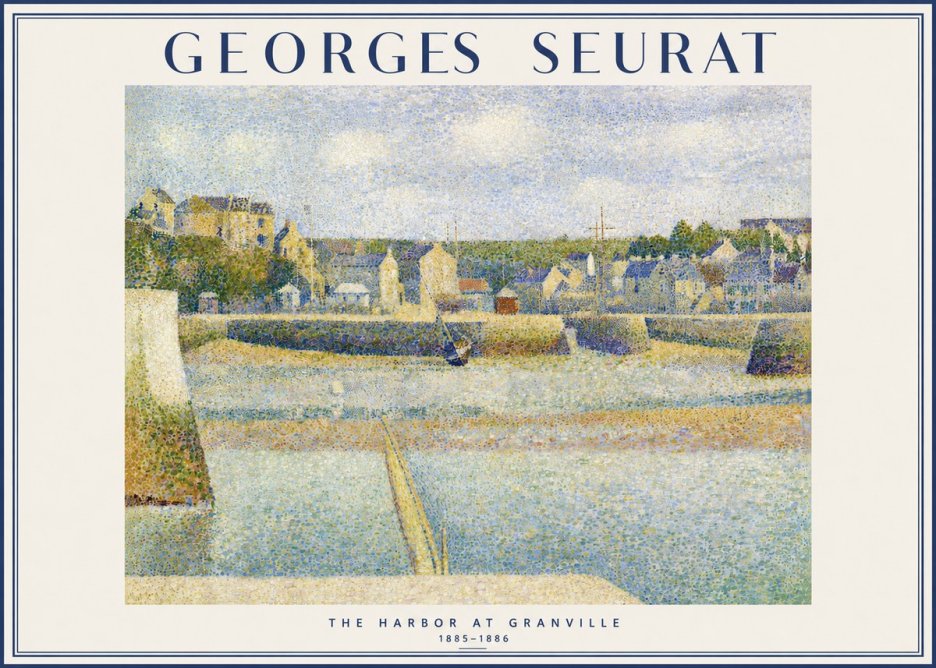 Seurat The Harbor at Granville No3 - Poster