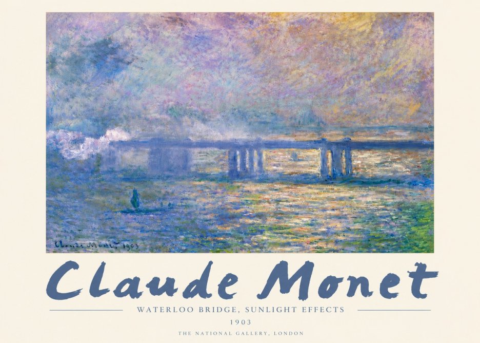 Monet Waterloo Bridge, Sunlight Effects No5 - Poster