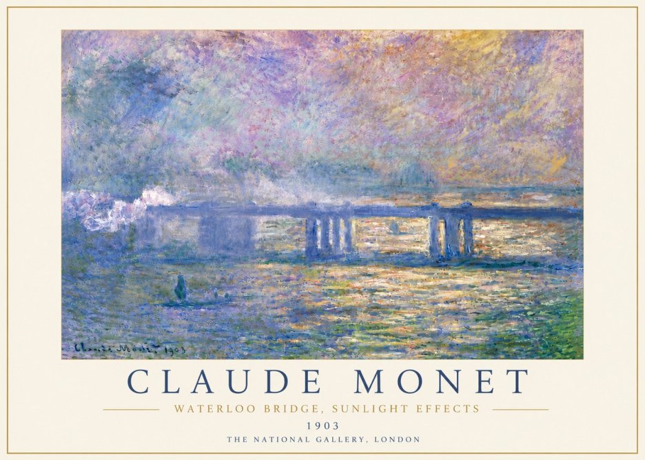 Monet Waterloo Bridge, Sunlight Effects No6 - Poster