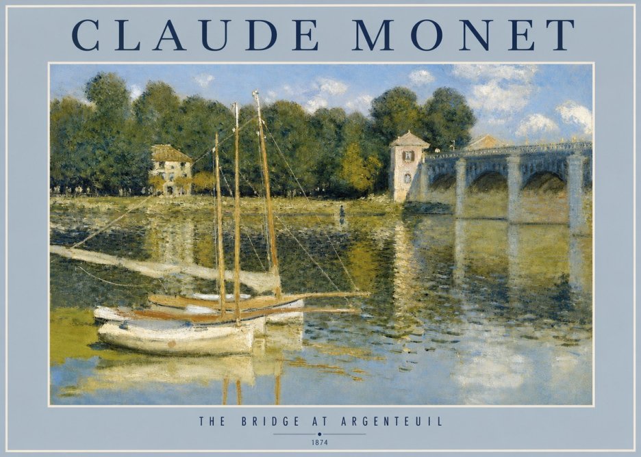 Monet The Bridge at Argenteuil III No2 - Poster