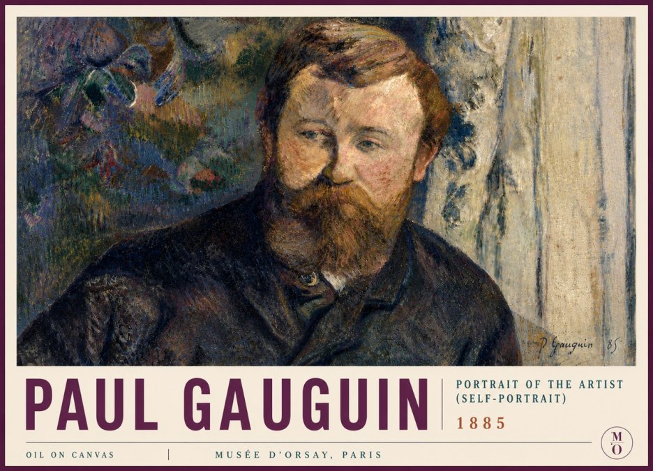 Paul Gauguin Portrait of the Artist (Self-portrait) No5 - Poster