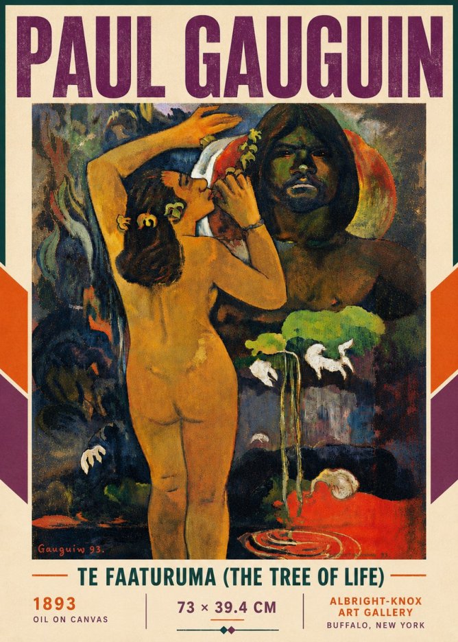 Paul Gauguin Te Faaturuma (the Tree of Life) No5 - Poster
