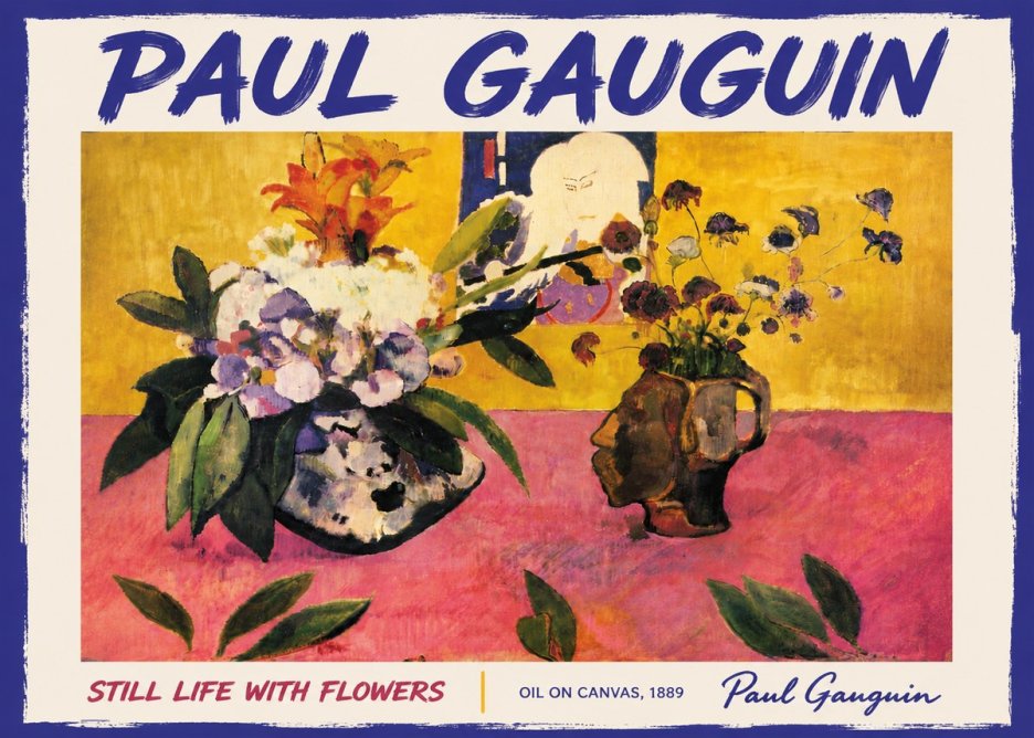 Paul Gauguin Still Life with Flowers No6 - Poster