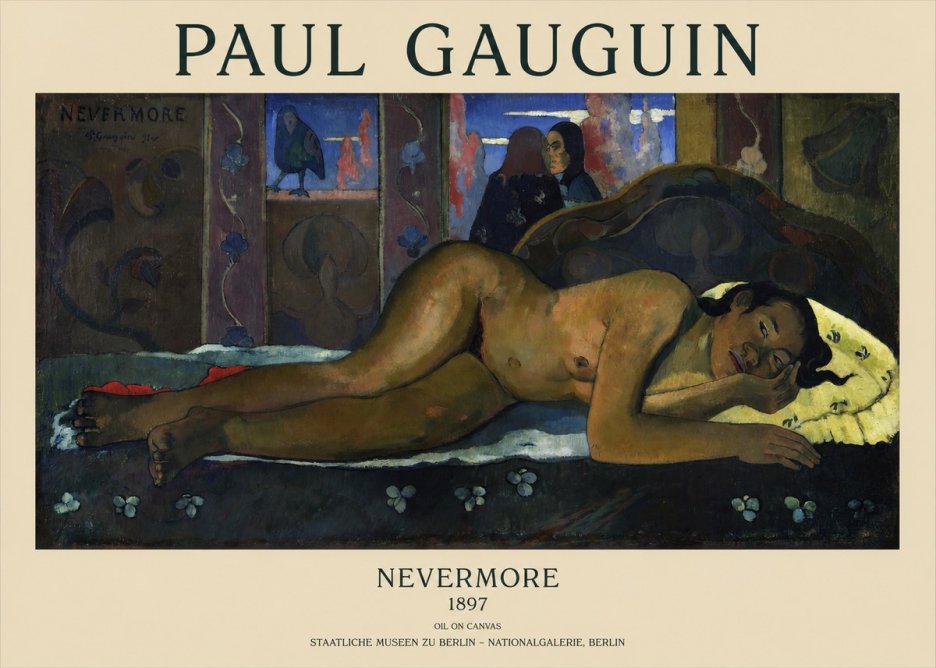 Paul Gauguin Nevermore No3 - Poster