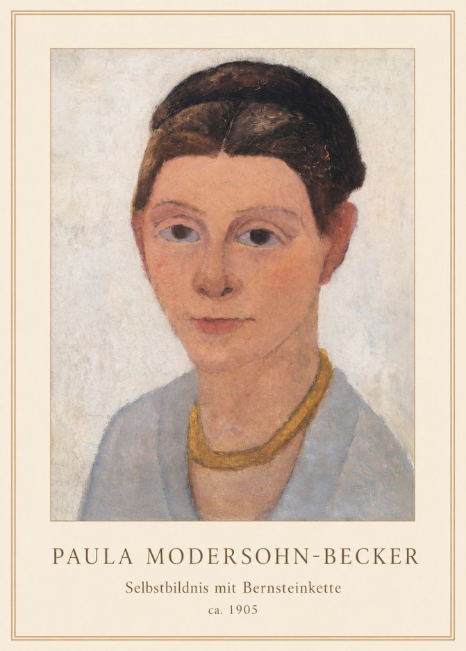 Paula Modersohn-Becker Selbstbildnis Mit Bernsteinkette No3 - Poster