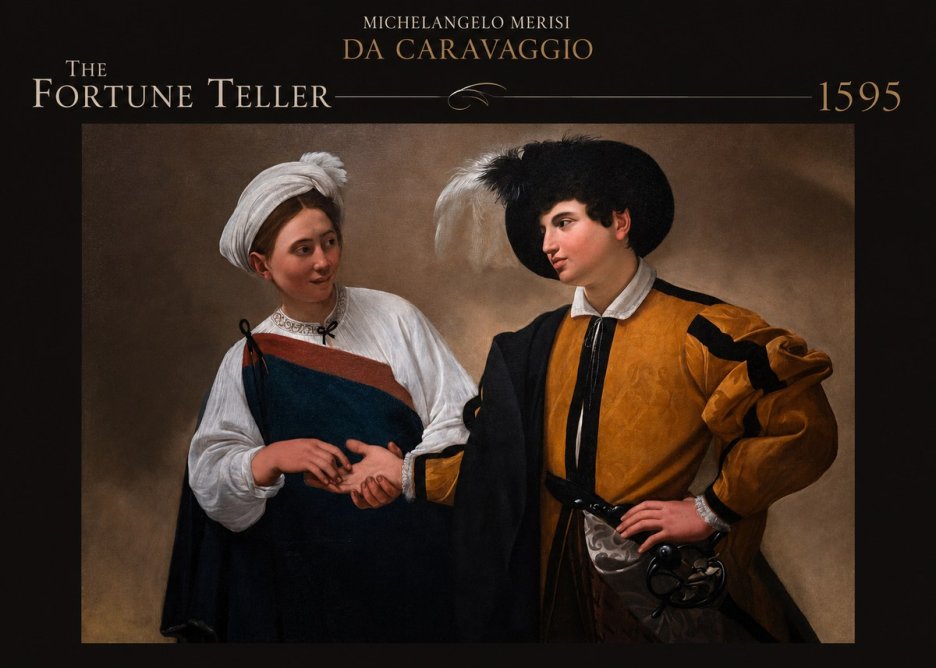 Michelangelo Merisi da Caravaggio The Fortune Teller II No3 - Poster