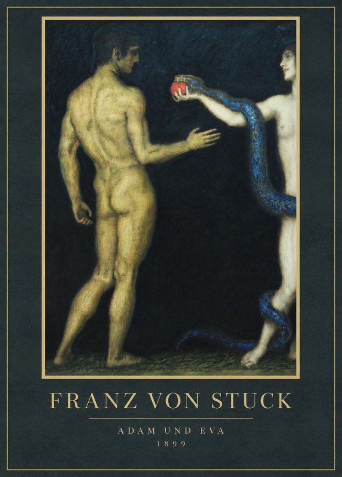 Franz von Stuck Adam Und Eva No1 - Poster