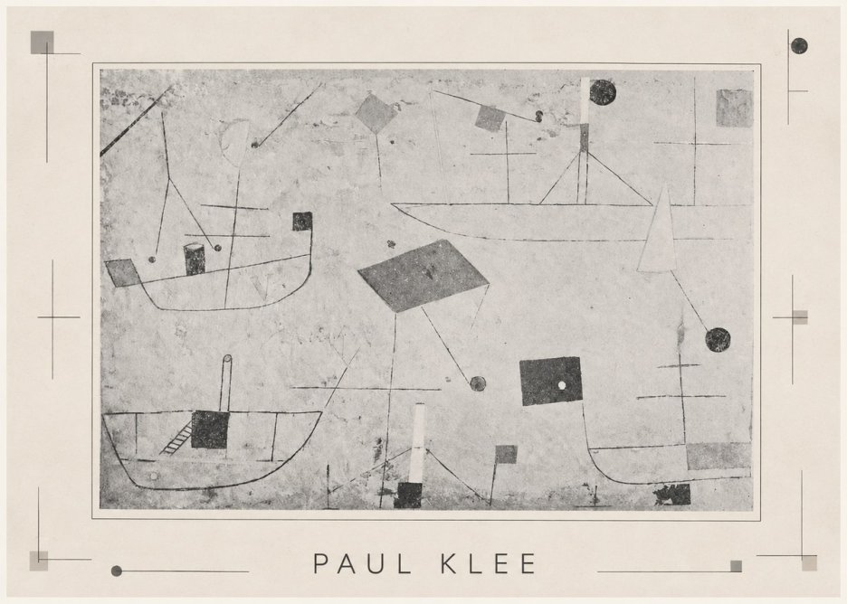 Paul Klee Seascape with Boats No3 - Poster