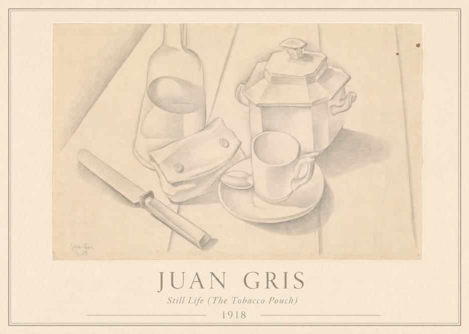 Juan Gris Still Life (the Tobacco Pouch) No3 - Poster