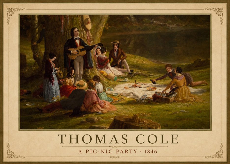 Thomas Cole A Pic-nic Party No3 - Poster