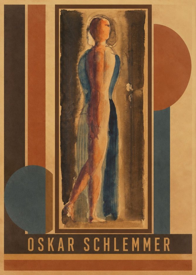 Oskar Schlemmer Figure Study No3 - Poster