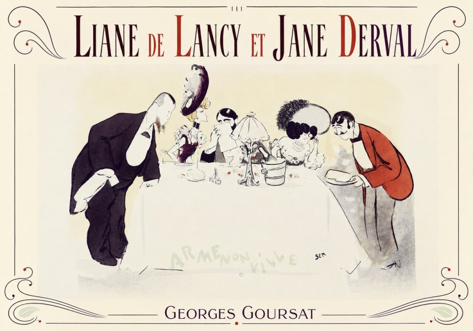 Georges Goursat Liane De Lancy Et Jane Derval No3 - Poster