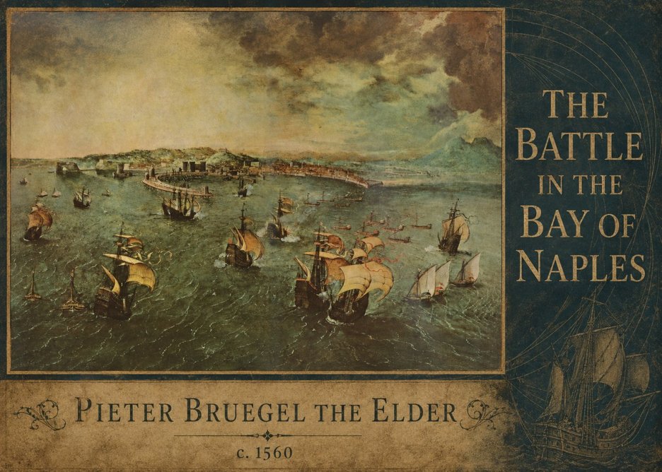 Pieter Bruegel The Battle in the Bay of Naples No5 - Poster