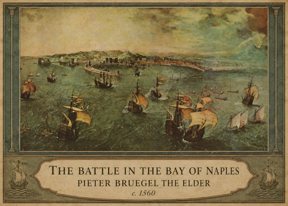 Pieter Bruegel The Battle in the Bay of Naples No6 - Poster